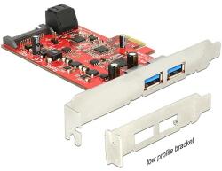 Delock PCI Express Card > 2 x external USB 3.0 + 2 x internal SATA 6 Gb/s Low Profile Form Factor (89389)