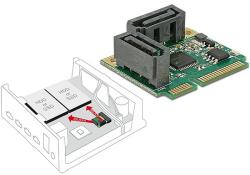Delock Mini PCIe I/O PCIe fél méretű 2 x SATA 6 Gb/s (95260)