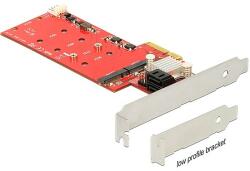Delock PCI Express Card > Hybrid 2 x internal M. 2 NGFF + 2 x SATA 6 Gb/s with RAID Low Profile (89379)