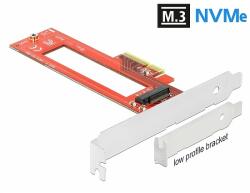 Delock PCI Express x4-kártya - 1 x M. 3 / NF1 nyílás - alacsony profilú formatényező (90401)