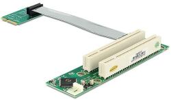 Delock emelőkártya Mini PCI Express > 2 x PCI 32 Bit 5 V flexibilis kábellel, 13 cm, balos (41355)