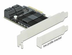 Delock 5 portos SATA PCI Express x4 Kártya - alacsony profilú formatényező (90498) - dellaprint