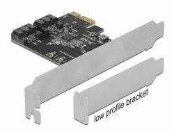 Delock 2 portos SATA PCI Express Kártya - alacsony profilú formatényező (90431)