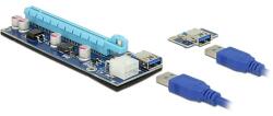 Delock Bővítőkártya PCI Express x1 > PCI Express x16, 60 cm-es USB-kábellel (41426)