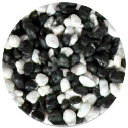 Amestec de pietricele decor acvariu (alb/negru) (1-2 mm) 5 kg