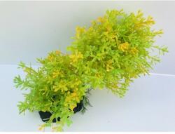 Plantă artificială de acvariu cu frunze și lăstari verzi și galbeni, cu tulpină flexibilă 20 cm