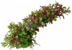 Plantă artificială de acvariu cu frunze roșii-verzi cu cinci ramificații și tulpină flexibilă 20 cm