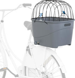 TRIXIE coș pentru câini montat la portbagajul bicicletei (36 x 47 x 46 cm | Greutate max. suportată: 6 kg | Gri) (13115)
