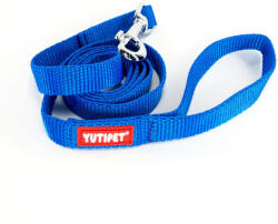 Lesă Yutipet cu mâner neted (150 cm lungime | 20 mm lățime curea | Albastru)