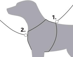 TRIXIE Premium ham reglabil potrivit pentru caini, Negru (S - M | 20 mm / Circumferința pieptului: 44 - 53 cm)