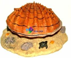 Happet piatră oxigenare scoică maro, decor acvariu (130 x 130 x 70 mm)