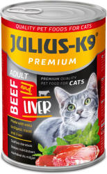 Julius-K9 Cat Adult Beef & Liver (vită-ficat) - Hrană umedă pentru pisici (20 x 415 g) 8.3 kg