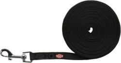 TRIXIE Tracking Leash - Lesă elastică de urmărire (5 m / 15 mm | Neagră)