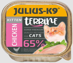 Julius-K9 Cat Terrine Kitten Chicken - Hrană umedă pentru pui de pisică (16 x 100 g) 1600 g