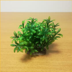 Plantă artificială cu bază cu aspect natural și culoare verde pentru acvariu (14 x 12.5 cm)