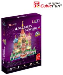 CubicFun PUZZLE 3D LED CATEDRALA ST. BASIL 224 PIESE - CUL519h (CUL519h)