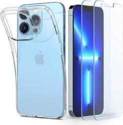 Spigen CRYSTAL PACK Carcasa transparenta + 2x sticla Apple iPhone 13 Pro