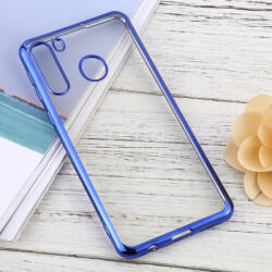 Husă din silicon METALLIC Samsung Galaxy A21 albastru