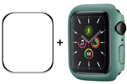 ENKAY plastic cu sticlă securizată pentru Apple Watch 7 45mm verde
