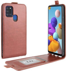  Husa rabatabila Samsung Galaxy A21s maro