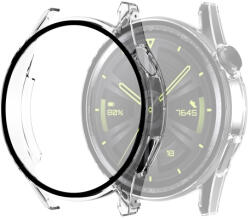 Husa din plastic cu sticla de protectie pentru Huawei Watch GT 3 42mm transparent