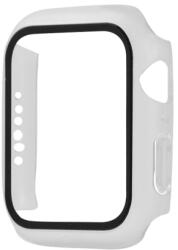 Capac din plastic cu sticlă de protecție pentru Apple Watch 6 / SE / 5/4 (44mm) alb