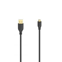 Hama Cablu Hama Flexi-Slim 00200610, USB - Micro USB Cable, 0.75m, Black (00200610)