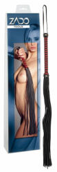 ZADO - hosszú bőr korbács (fekete) - szexaruhaz
