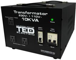 TED Electric Transformator de tensiune de la 230-220V la 110-115V 10kVA / 8000W cu carcasa TED Electric