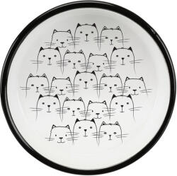 TRIXIE castron ceramica pentru pisici (Alb / Negru; 15 cm)