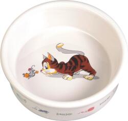 TRIXIE castron ceramică cu model de pisică și șoarece (0.2 l / 11 cm)