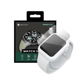 Bestsuit Flexible Hybrid Apple Watch 7 (45mm) Glass Screen teljes kijelzős edzett üvegfólia (tempered glass), 9H keménységű, átlátszó