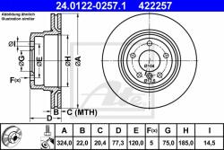 ATE Disc frana ATE 24.0122-0257.1 (24.0122-0257.1)