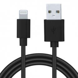 Spacer Cablu date + incarcare USB 2.0 la iPhone Lightning 1m Negru, Spacer SPDC-LIGHT-PVC-BK-1.0 (SPDC-LIGHT-PVC-BK-1.0)
