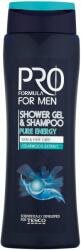 TESCO Pro Formula For Men Pure Energy tusfürdő & sampon 400 ml