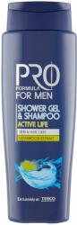 TESCO Pro Formula For Men Active Life tusfürdő & sampon 400 ml