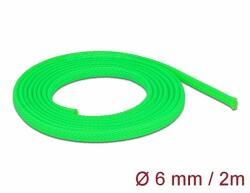 Delock Fonott kábelharisnya nyújtható 2 m x 6 mm zöld (20739)