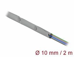 Delock Kábelkarmantyú patent szorítóval 2 m x 10 mm szürke / fekete (20725)