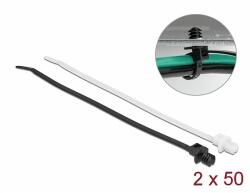 Delock Kábelkötegelő vékony lemez alappal hossza 200 mm szélessége 4, 8 mm, 100 db. (19502)