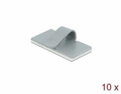 Delock Öntapadós kábelcsipesz, rozsdamentes acél 10 db (60184) - dellaprint