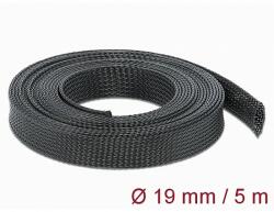 Delock Fonott kábelharisnya nyújtható 5 m x 19 mm fekete (18850)