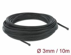 Delock Fonott kábelharisnya nyújtható 10 m x 3 mm fekete (18847)