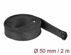 Delock Befont karmantyú zipzáras szorítóval 2 m x 50 mm-es fekete (19169)