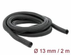 Delock Fonott kábelharisnya önzáródó 2 m x 13 mm fekete (18853)