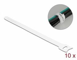 Delock Befűzős kábelkötegelő hossza 200 mm szépessége 12 mm, 10 db. Fehér (19520)