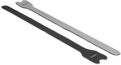Delock Hurkolható rögzítok, 300 mm x 12 mm (H x Sz), 10 darab, fekete (18688)