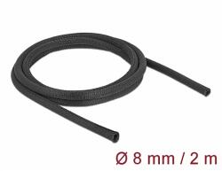 Delock Szőtt önzáródó karmantyú 2 m x 8 mm-es, fekete (19170)