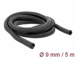 Delock Fonott kábelharisnya önzáródó 5 m x 9 mm fekete (18905)