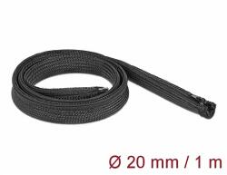 Delock Befont karmantyú zipzáras szorítóval 1 m x 20 mm-es fekete (19103)