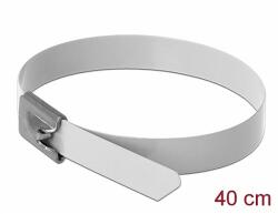 Delock Rozsdamentes Acél Kábelkötegek Hossza 400 x Szélesség 7, 9 mm fehér 10 db. (18823)